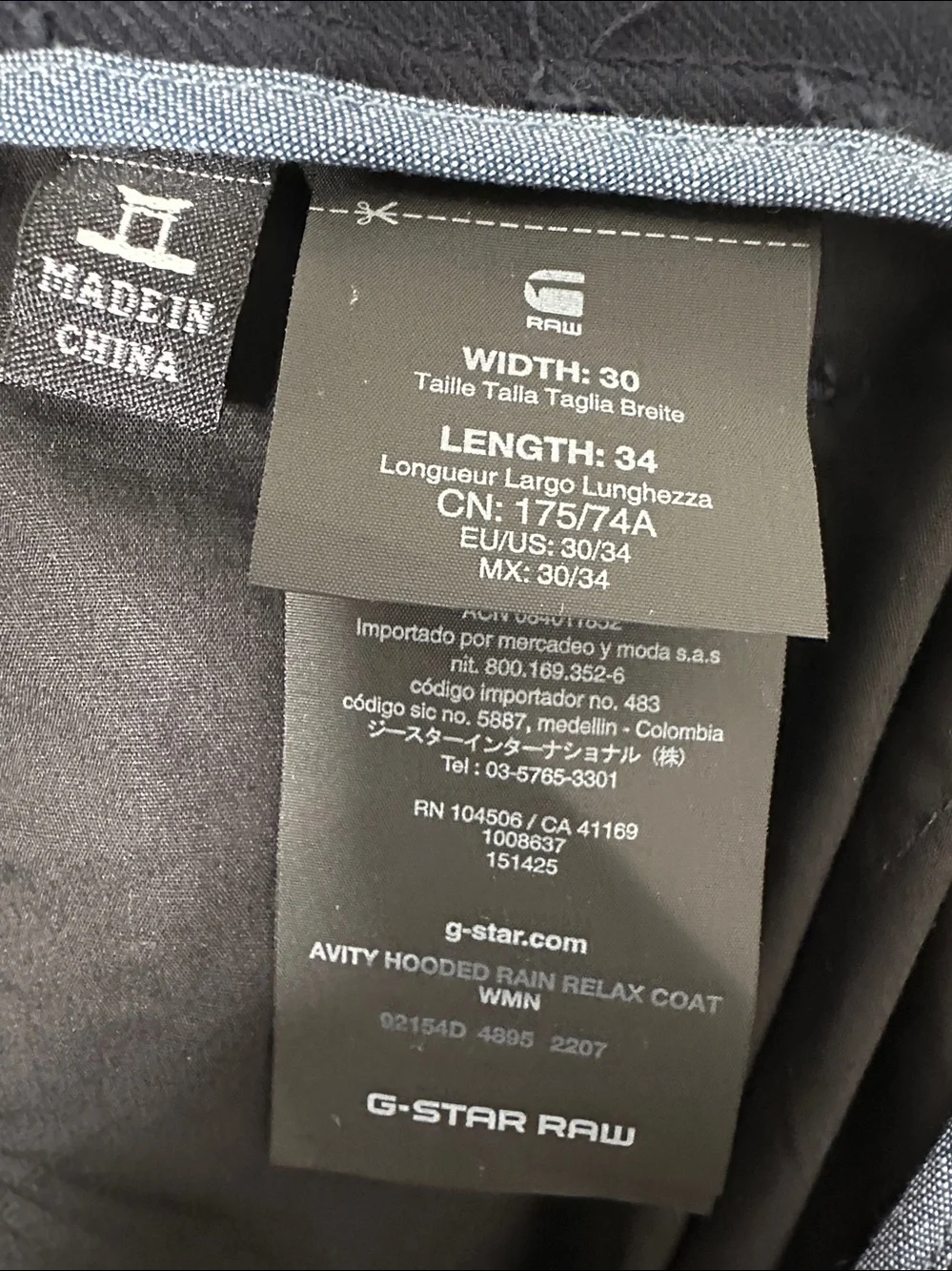NWT G-Star Raw Women’s Sturwed Mazarine Blue Delon Check Chino Pants Size 10 - Picture 11 of 11